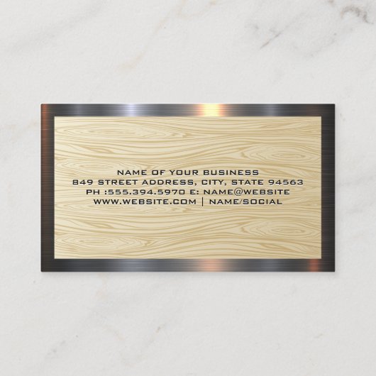 住宅物件 | 木目 名刺 (裏面)