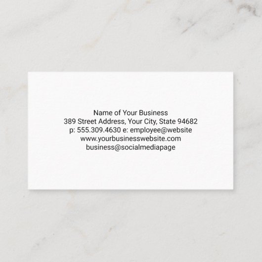 住宅用ロゴ | モダンスタイリッシュ 名刺 (裏面)