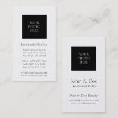 住宅用不動産仲介業者ヘッドショット金ゴールド紙 名刺 (正面/裏面)