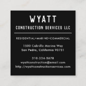 住宅用商船受託船 スクエア名刺 (裏面)