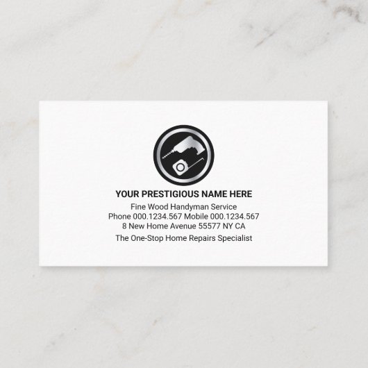 住宅用木材パネルを固定するハンドマニングツール 名刺 (裏面)