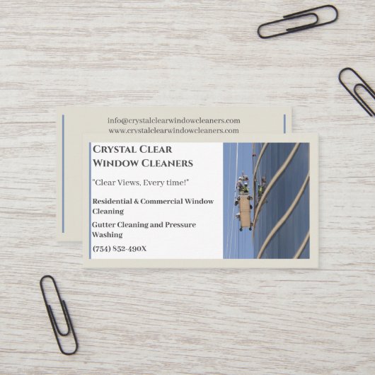 住宅用業務用清掃窓クリーナー 名刺 (正面/裏面インサイチュ)