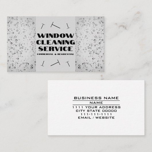 住宅用業務用窓クリーニングサービス 名刺 (正面/裏面)