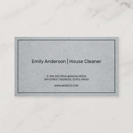 住宅用清掃具 |クリーニングロゴ 名刺 (裏面)