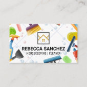 住宅用清掃具 |吹き出しタイル |メイド 名刺 (正面)