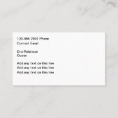 住宅用造園名刺用名刺 名刺 (裏面)