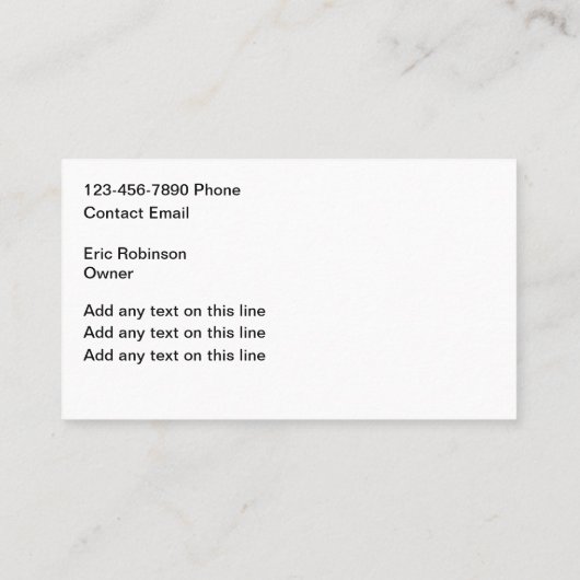 住宅用造園名刺用名刺 名刺 (裏面)