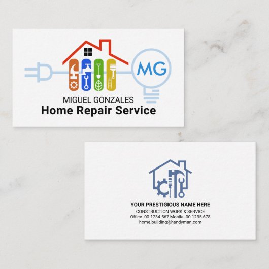 住宅用電路ホームリフォーム 名刺 (正面/裏面)