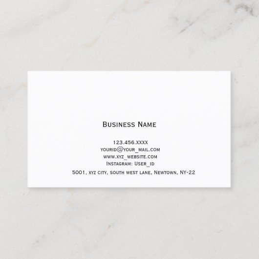 住宅画家ダークグリーンシェード 名刺 (裏面)