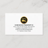 住宅移動輸送トラック運転手 名刺 (裏面)