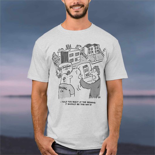 住宅計画を見る建築家と建築業者 Tシャツ