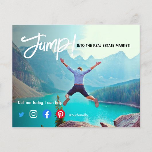 住宅販売の実在不動産市場に飛び込む チラシ (正面)