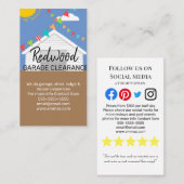 住宅車庫上屋の土地取り除き業者 名刺 (正面/裏面)