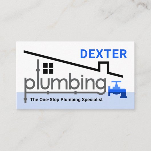 住宅配管蛇口パイプライン配管工サービス 名刺 (正面)