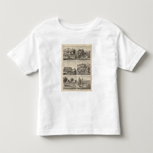 住宅、ビール醸造所、牧場 トドラーTシャツ (正面)