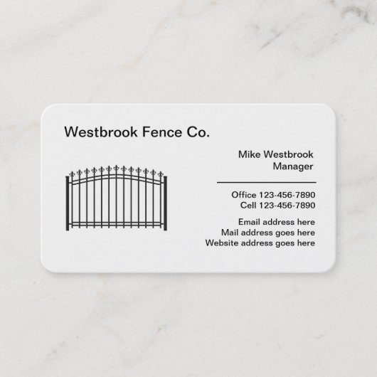 住宅·商業用フェンス名刺 名刺 (正面)