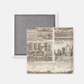 住宅、農場と工場、バンダリア、サンドバル マグネット (正面/裏面)