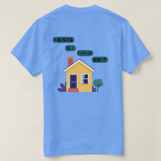 住居は人権です Tシャツ (デザイン裏面)