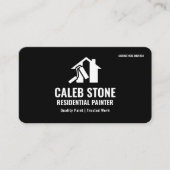 住居用ペンキ 大胆なマスタードイエローとブラック 名刺 (正面)