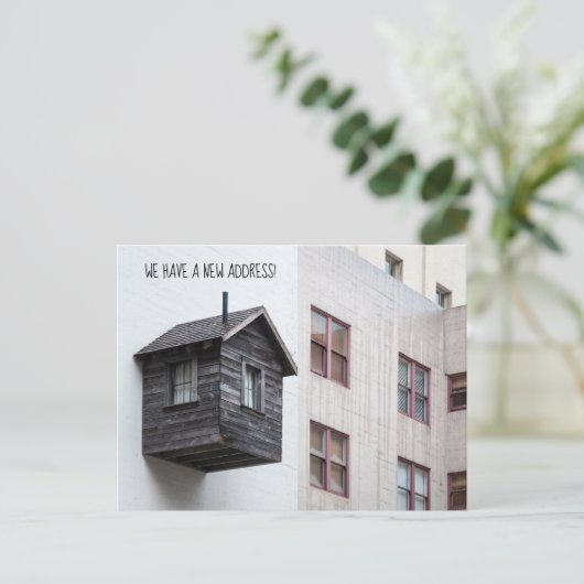 住所おもしろいの変更はがき – 個人用設定 ポストカード (スタンド正面)