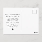 住所おもしろいの変更ペットドッグ写真 ポストカード (裏面)