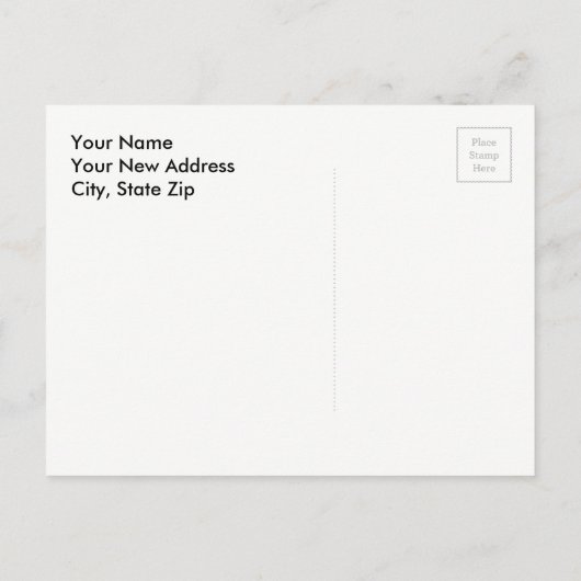 住所おもしろいはがきの受取 案内ポストカード (裏面)