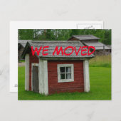 住所おもしろいはがきの変更 案内ポストカード (正面/裏面)