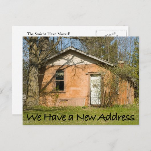 住所おもしろいはがきの変更#31 案内ポストカード (正面/裏面)