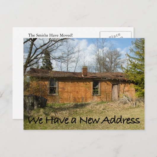 住所おもしろいはがきの変更#32 案内ポストカード (正面/裏面)