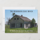 住所おもしろいはがきの家族の移動 – 案内状 (正面)