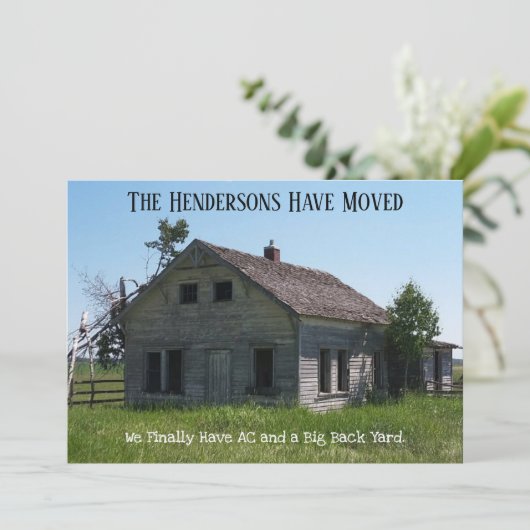 住所おもしろいはがきの家族の移動 – 案内状 (スタンド正面)