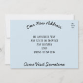 住所おもしろいはがきの家族の移動 – 案内状 (裏面)