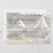 住所おもしろいカードのプライベート変更 – Camp 案内状 (裏面)