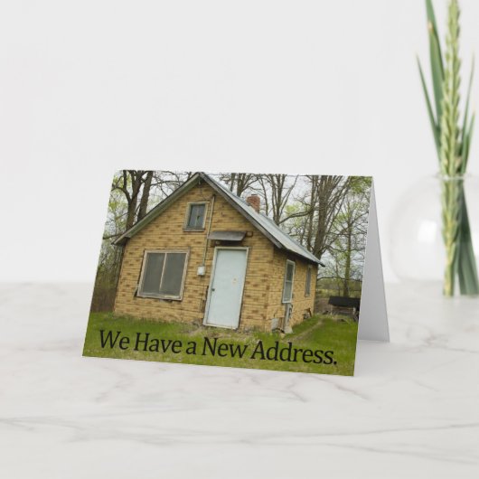 住所おもしろいカードの変更 案内状 (正面)