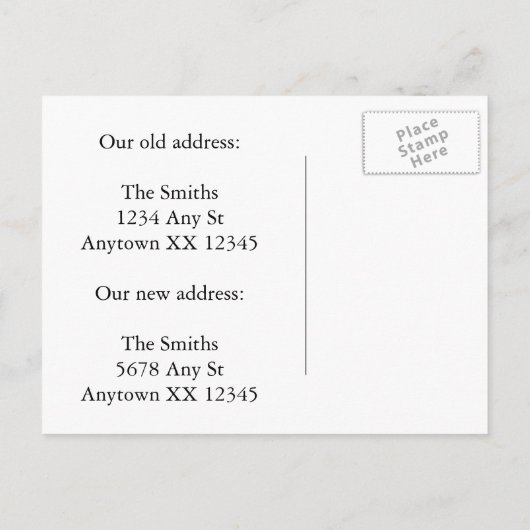 住所おもしろいカードの変更： Tin Roof 案内ポストカード (裏面)