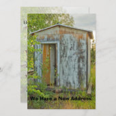 住所おもしろいカード1ルームホームのプライベート変更 案内状 (正面/裏面)