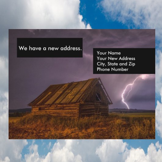 住所おもしろい変更カードはがき 案内ポストカード