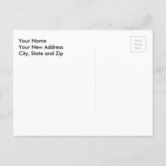 住所おもしろい変更カードはがき 案内ポストカード (裏面)