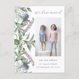 住所かわいらしの変更の緑の写真 ポストカード