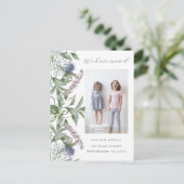 住所かわいらしの変更の緑の写真 ポストカード (スタンド正面)