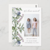 住所かわいらしの変更の緑の写真 ポストカード (正面/裏面)