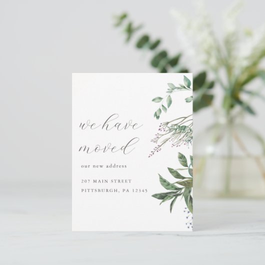 住所かわいらし引っ越しましたの緑の変化 ポストカード (スタンド正面)