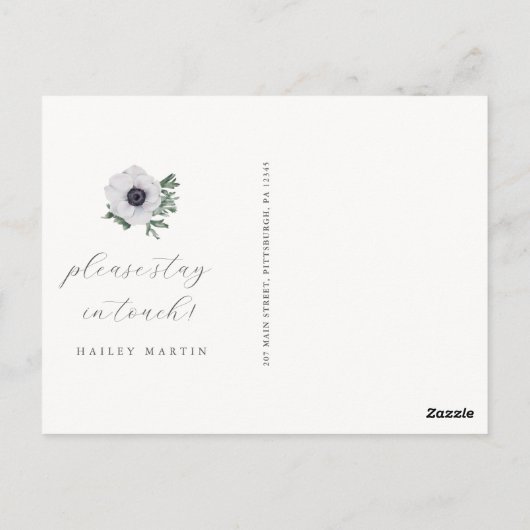 住所かわいらし引っ越しましたの緑の変化 ポストカード (裏面)