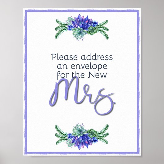 住所と封筒の多汁 ポスター (正面)