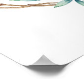 住所と封筒ベビーシャワーのサイン ポスター (角)