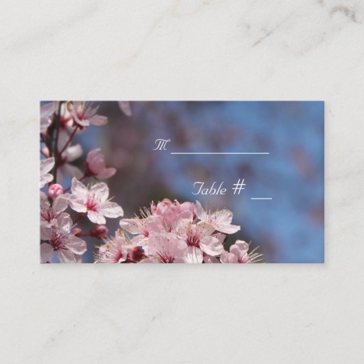 住所と日付の付いた表番号カード プレイスカード (正面)