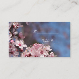 住所と日付の付いた表番号カード プレイスカード