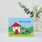 住所のおもしろい変更ハウスカードを移動する 案内ポストカード (スタンド正面)