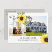 住所のひまわり写真付き 案内ポストカード (正面/裏面)