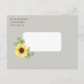 住所のひまわり写真付き 案内ポストカード (裏面)